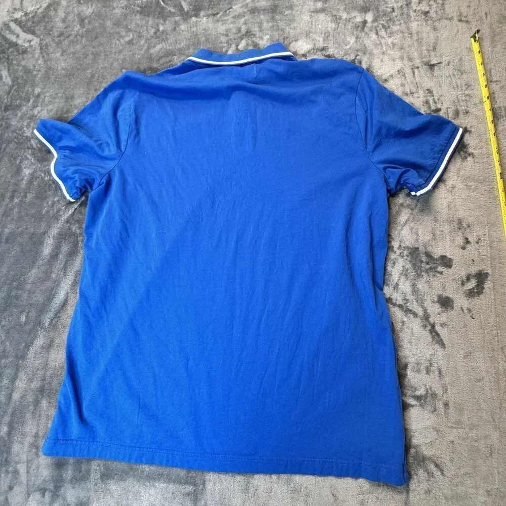 Penguin Men's Sz XL Munsingwear Polo Shirt Blue Casual Short Sleeve Stretch